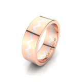 Zig Zag Inlay Men's Wedding Band