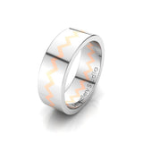 Zig Zag Inlay Men's Wedding Band