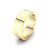 Zig Zag Inlay Men's Wedding Band