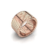 Reptile Skin Men's Wedding Band