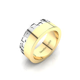 Brick Work Edge Men's Wedding Band