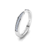 Ladies Pinch Wedding Ring with 0.25ct of Pave Diamonds