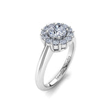 Halo Engagement Ring with 1.00ct Round Brilliant Cut Diamond