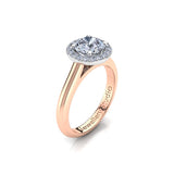 Halo Engagement Ring with 0.50ct Round Brilliant Cut Diamond