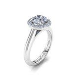 Halo Engagement Ring with 1.00ct Round Brilliant Cut Diamond