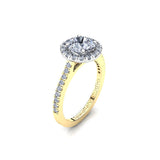 Halo Engagement Ring with 1.00ct Round Brilliant Cut Diamond