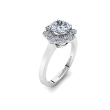 Halo Engagement Ring with 1.00ct Round Brilliant Cut Diamond