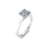Halo Engagement Ring with 0.50ct Princess Cut Diamond