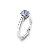 Solitaire Engagement Ring with 1.00ct Round Brilliant Cut Diamond