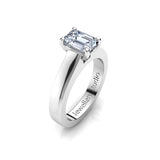 Solitaire Engagement Ring with 1.50ct Emerald Cut Diamond