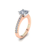 Solitaire Engagement Ring with 1.00ct Princess Cut Diamond