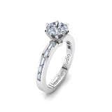 Solitaire Engagement Ring with 1.00ct Round Brilliant Cut Diamond