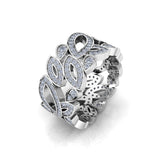 Leaf Ring with 1.50ct of Round Brilliant Cut Diamonds