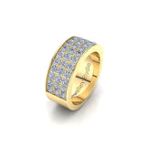 Pave Ring with 1.50ct of Round Brilliant Cut Diamonds