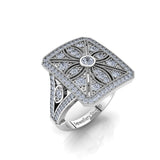 Antique Style Filigree Ring with 1.00ct of Diamonds