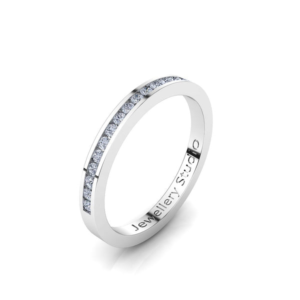 Ladies Wedding Ring with 0.20ct of Channel Set Diamonds