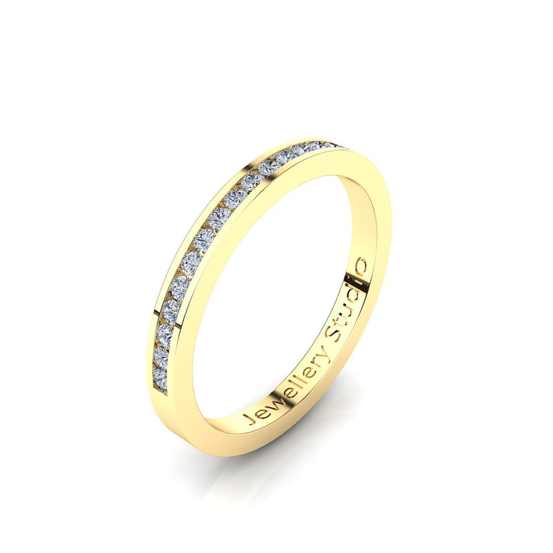 Ladies Wedding Ring with 0.20ct of Channel Set Diamonds