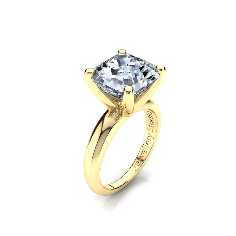 Solitaire Engagement Ring with 4.00ct Asscher Cut Diamond