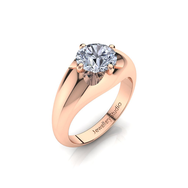 Solitaire Engagement Ring with 1.30ct Round Brilliant Cut Diamond