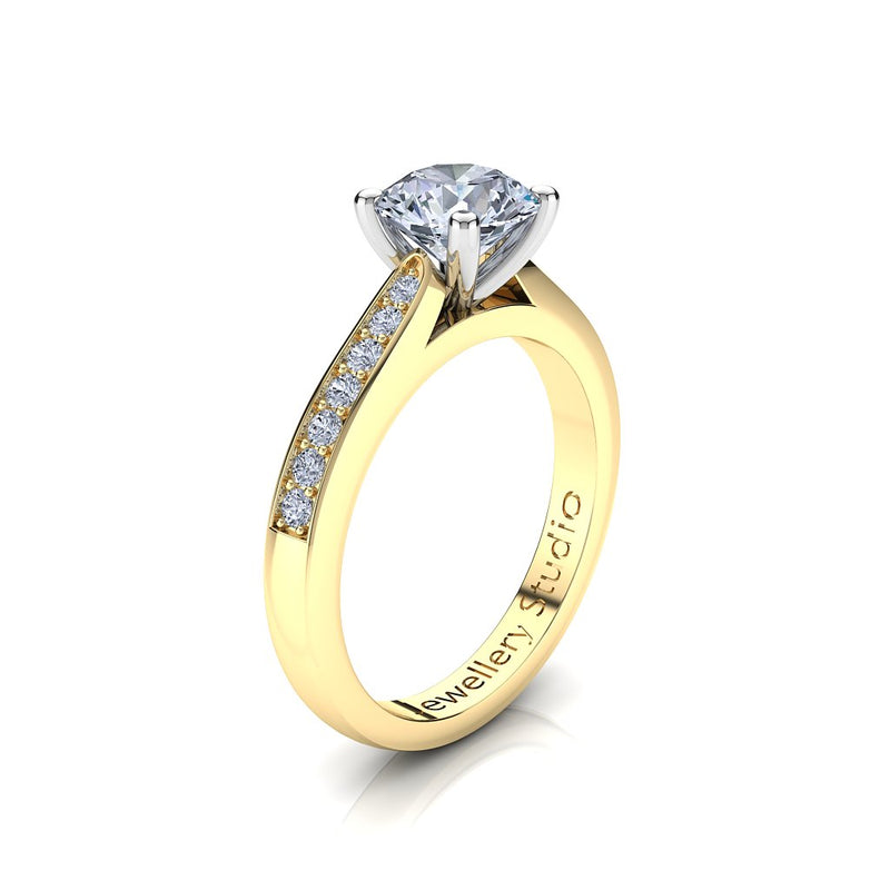 Solitaire Engagement Ring with 1.00ct Round Brilliant Cut Diamond