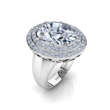 Double Halo Ring with 5.00ct Round Brilliant Cut Diamond